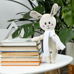 Игрушка Beastie Toys, заяц с белым шарфом